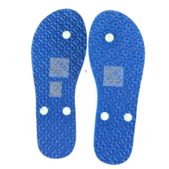 Tory Burch NWOB Printed Thin Flip-flop In New Ivory/palais Ditsy I 7 - Picture 3 of 5